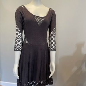 Free People Lace Short Gray Dress size XS